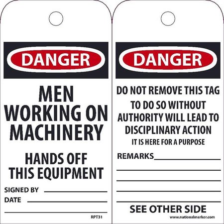 NMC TAGS, DANGER MEN WORKING ON RPT31